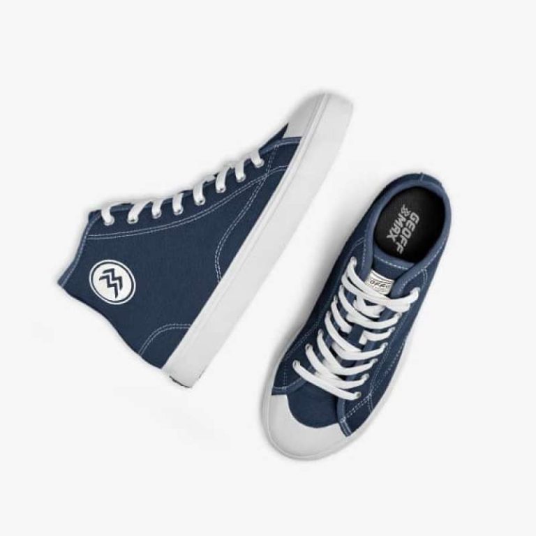 Sepatu Geoff Max Timeless Hi Navy White: Elegan dan Serbaguna