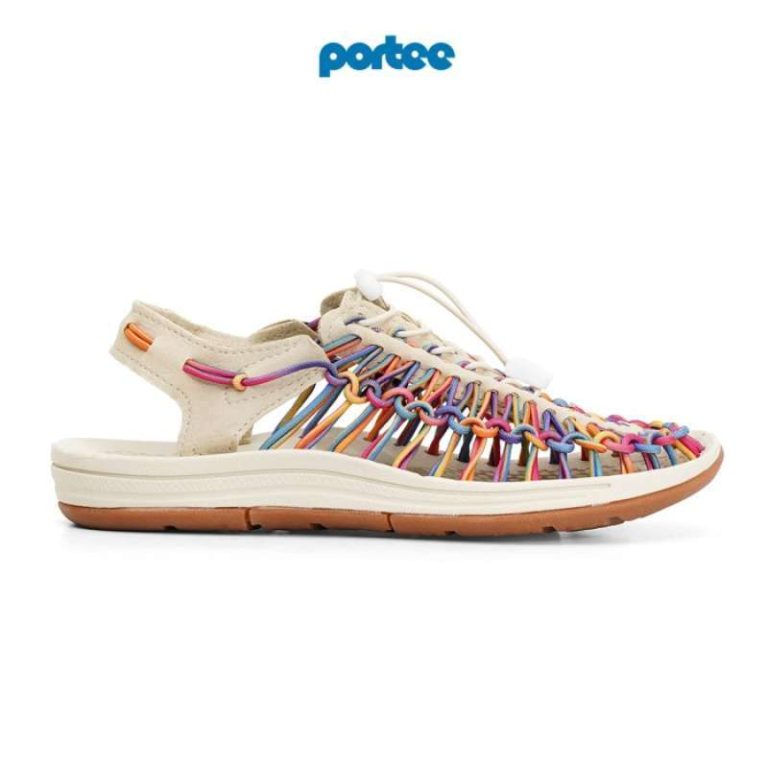 sepatu-wanita-portee-goods-loom-sandal-rainbow-putih-stylish